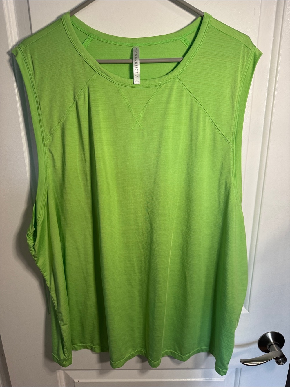 Fabletics Lime Green Sleeveless Performance Tank